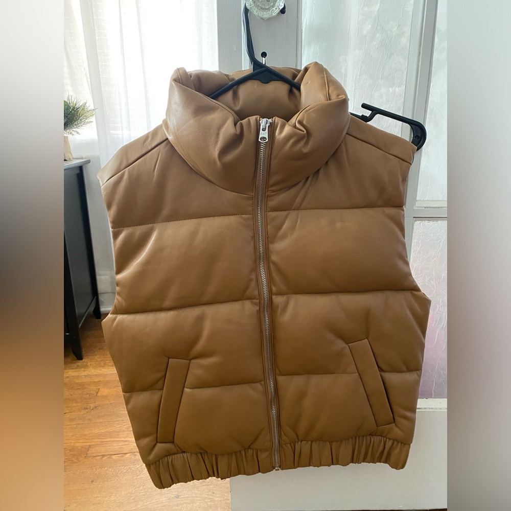 Abercrombie Faux Leather Puffer